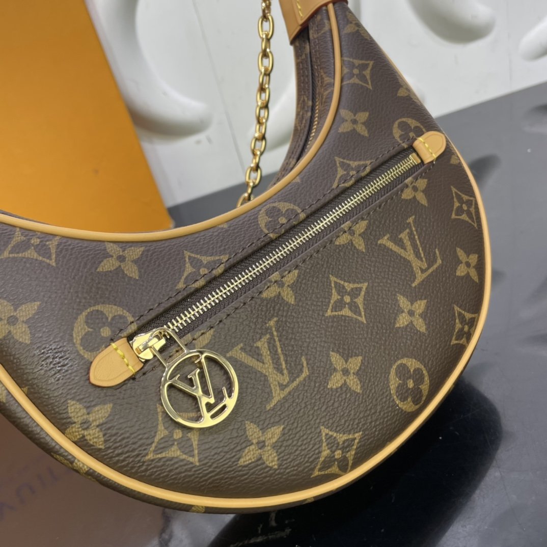 路易威登2022新款手袋 M44036 M81098 路易威登Loop半月形法棍包 LV肩背斜挎女包  ydh4649